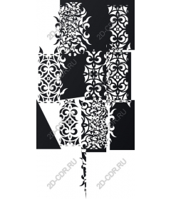  Elegant black and white ornamental pattern