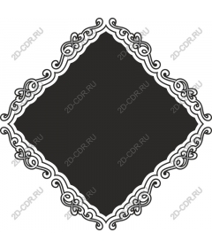  Elegant diamond-shaped decorative frame