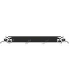  Elegant black and white floral ornament