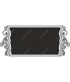  Elegant decorative frame with swirling elements