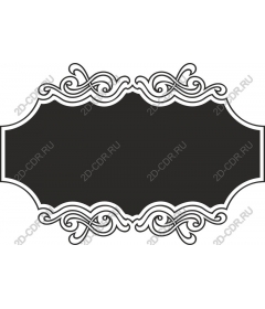  Elegant label in vintage style with ornament