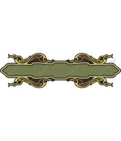 Vintage decorative banner with intricate leaf patterns