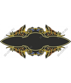 Vintage ornamental banner