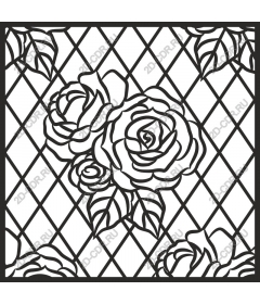 Roses and diamond pattern
