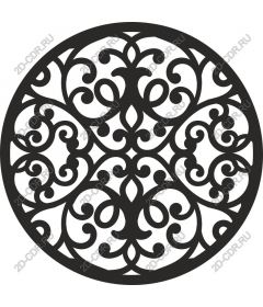 Ornamental black round