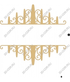  Elegant Golden ornament in the form of curls