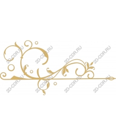 Golden floral ornament-curl