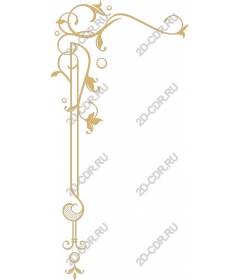Golden floral decorative element