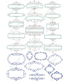 Элегантный набор декоративных рамок и баннеров