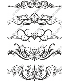  Collection of elegant decorative borders