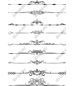  Elegant set of ornamental borders and dividers