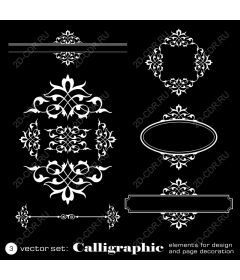  Calligraphy set: the elegant decorative elements