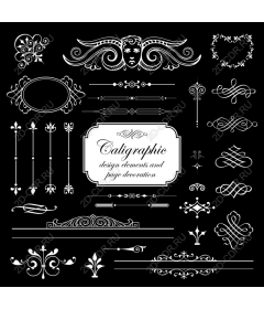  Collection of calligraphic elements and page skins