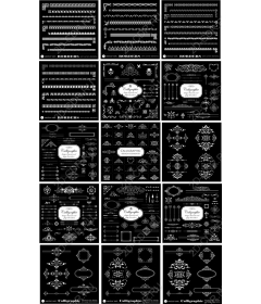 Набор элегантных рамок и каллиграфических элементов