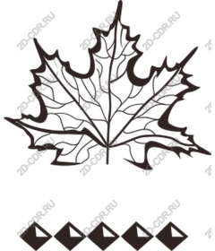  Elegant maple leaf geometric pattern