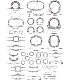 Набор клипартов «Винтажная рамка»