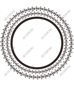  Elegant geometric round frame
