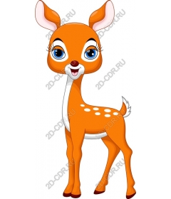  Cute, funny cartoon deer