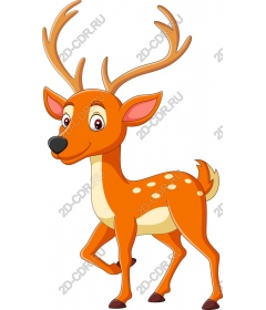 Playful orange deer