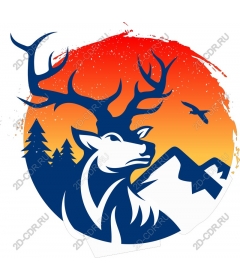 Majestic deer in twilight