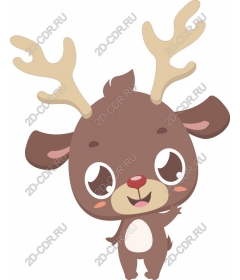 Funny cartoon deer