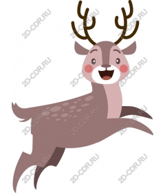  Cute playful deer