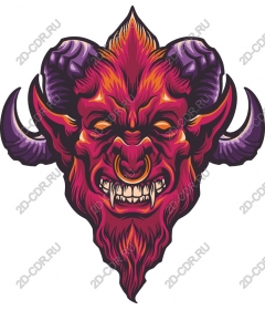  Fierce face of a demon