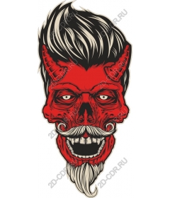  Bold Red Skull Demon