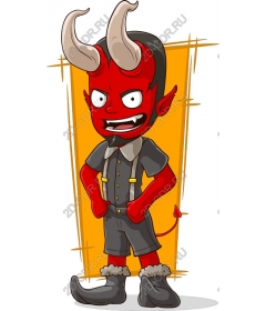Playful cartoon devil