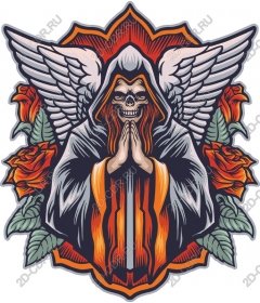 Gothic skeleton angel
