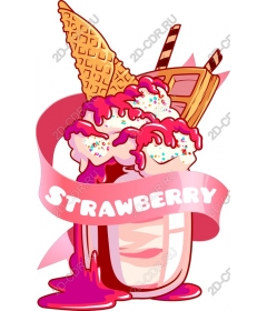  Strawberry ice cream