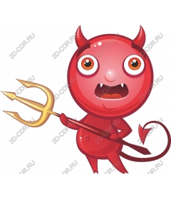 Playful Red Devil Cartoon