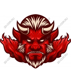  Fierce face of a demon