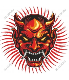  Fierce face of a demon