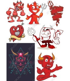 Set clipart "Charming devil"