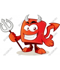  Character Bold Red Devil