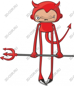 The character of the cartoon "the Devil"