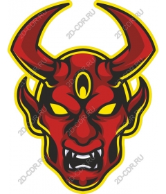  Ferocious demonic face