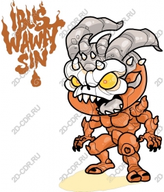  Fierce cartoon monster