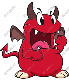  Charming red cartoon devil
