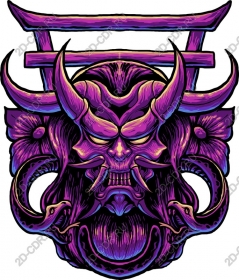  A striking mask samurai