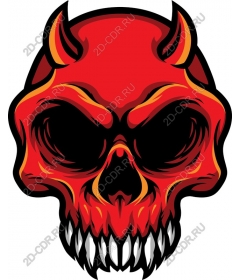 Red skull demon