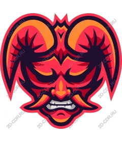  Fierce face of a demon