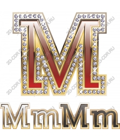Brilliant letter M