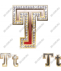 Gemstone Letter T
