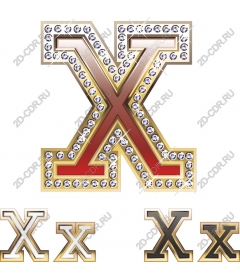  Сверкающая монограмма X