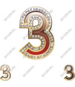  Dazzling rhinestone number 3