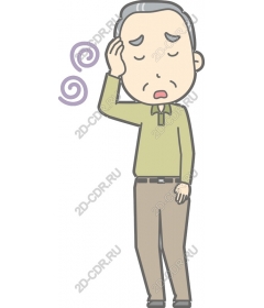  An elderly man in a stressful condition