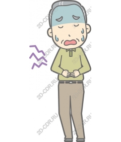  An elderly man in a stressful condition