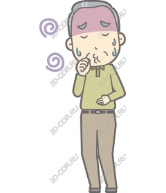 Pensive elderly man